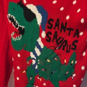 Santa Saurus Red Sweater